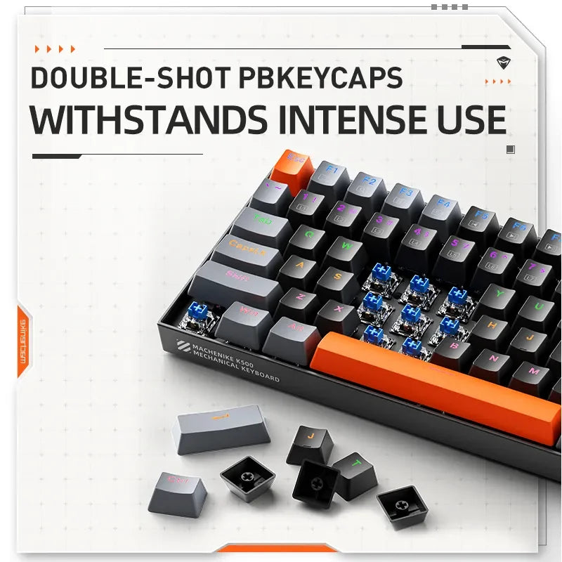 Machenike K500A-B84 Mechanical Keyboard 75% Hot-Swappable Wired Gaming Keyboard