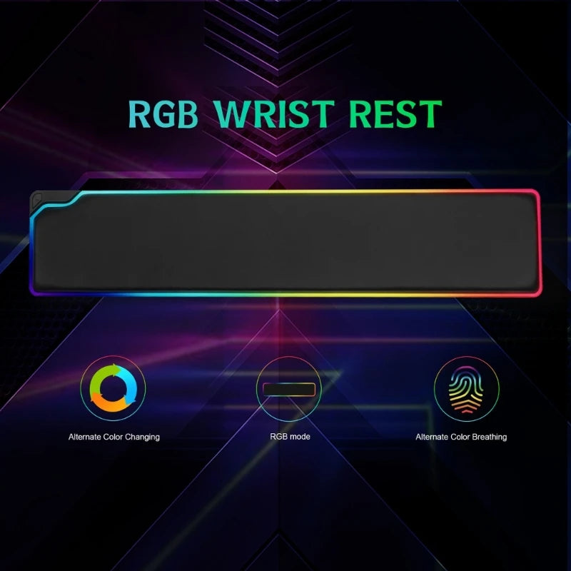 RGB Keyboard Wrist Rest Support Ergonomic Wrist Cushion