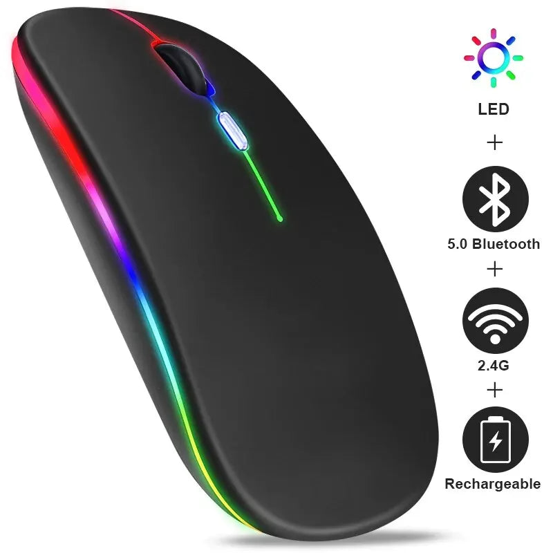 Wireless RGB Rechargeable Bluetooth PC 3600DPI Mouse