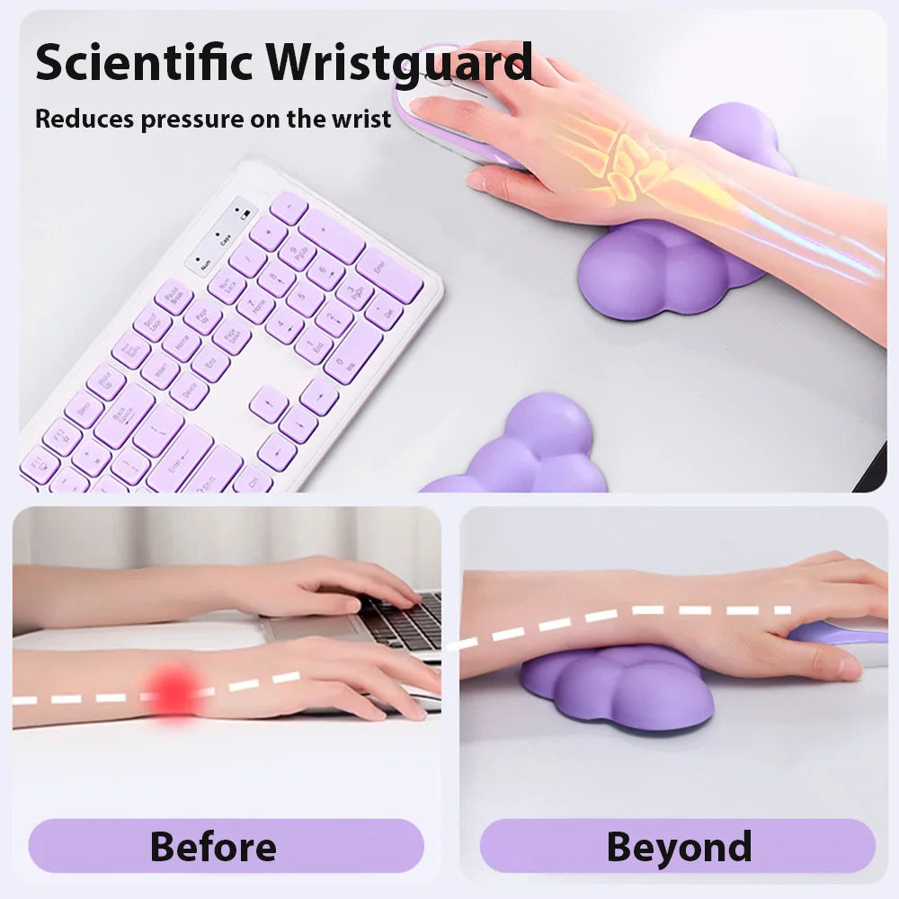 Comfortable Cloud Soft Wrist Rest for Keyboard and Mouse