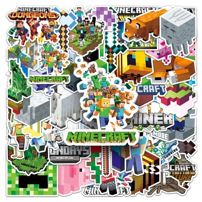 50pcs Game Minecraft Cartoon Graffiti Stickers