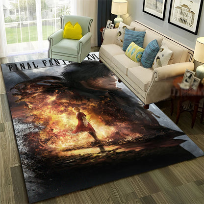 Large 3D Final Fantasy Carpet Rug – HD Gamer Decor