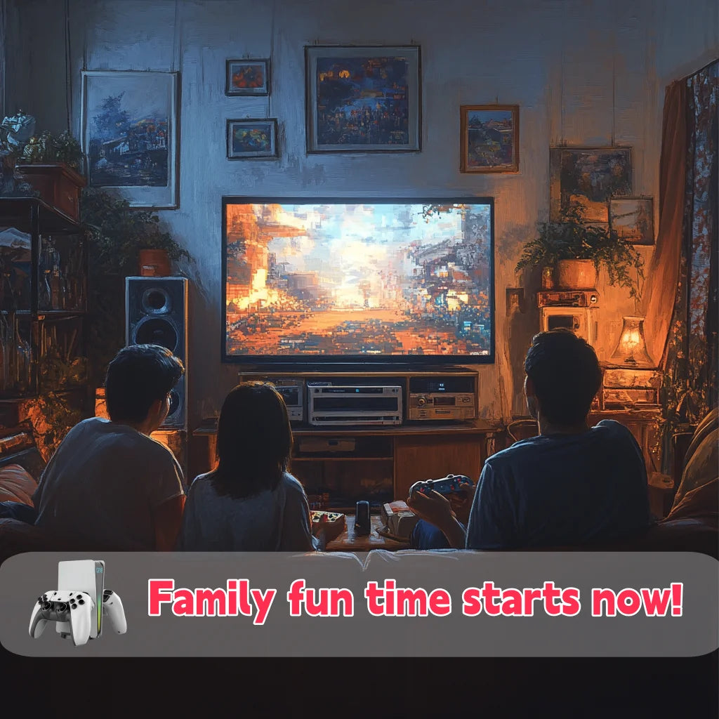 2025 Upgrades Retro Game Console Stick, Nostalgia Gaming Stick, Upgraded Dual 2.4G Wireless Controllers, Plug &amp; Play TV Video Ga