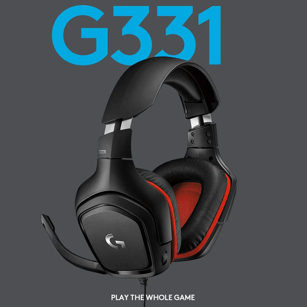 Logitech G331 Wired Over Ear Gaming Headphones + Microphone