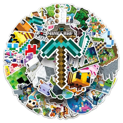 50pcs Game Minecraft Cartoon Graffiti Stickers