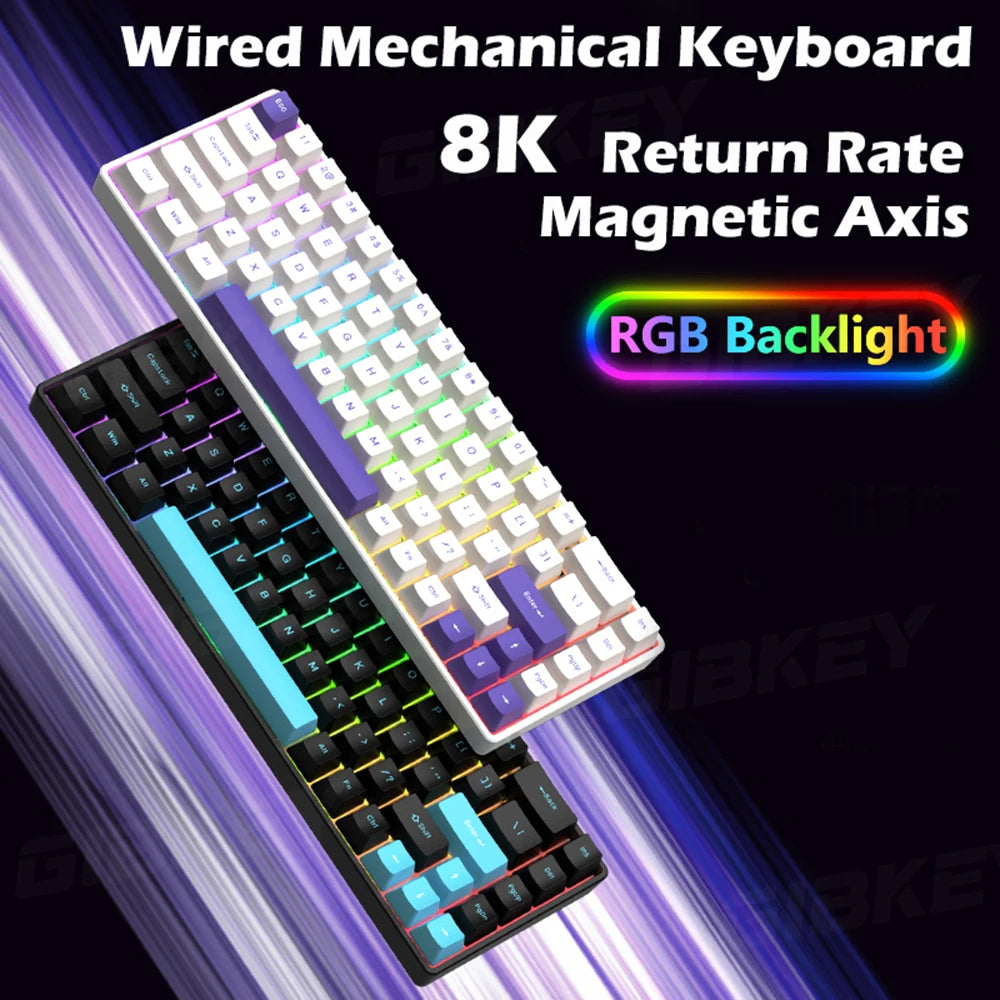 RGB Gaming Mechanical Magnetic Axis Keyboard 8K Return Rate