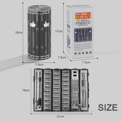 128-Piece Folding Screwdriver Set