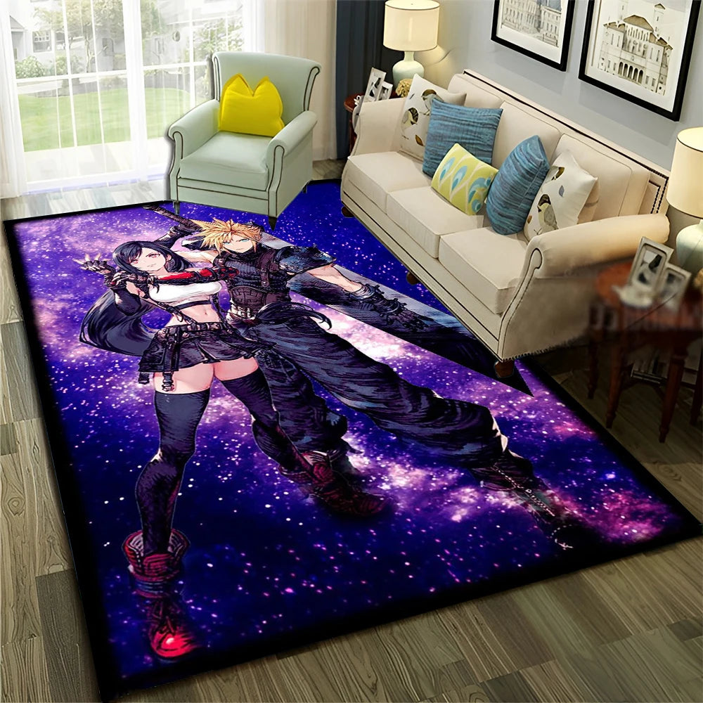 Large 3D Final Fantasy Carpet Rug – HD Gamer Decor