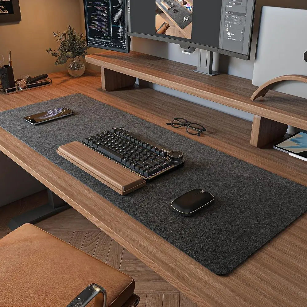 Large Non-Slip Wool Felt Desk Mat