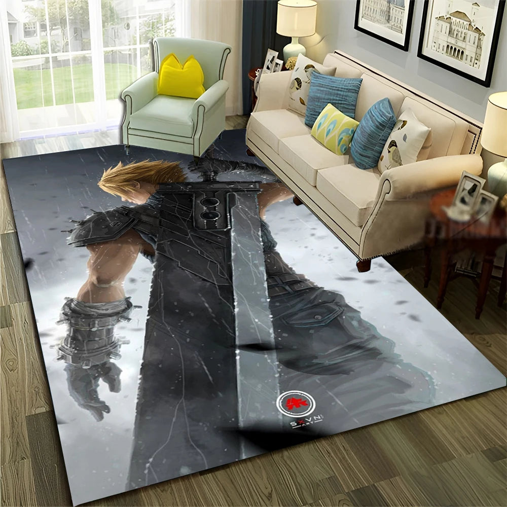 Large 3D Final Fantasy Carpet Rug – HD Gamer Decor