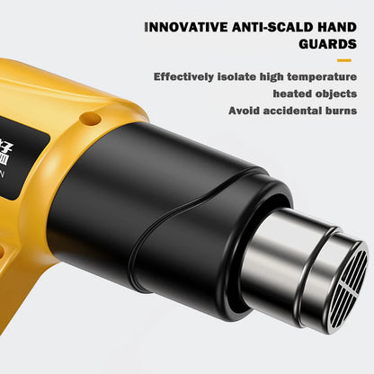 Compact 110V Heat Gun – Adjustable LCD with 4 Nozzles