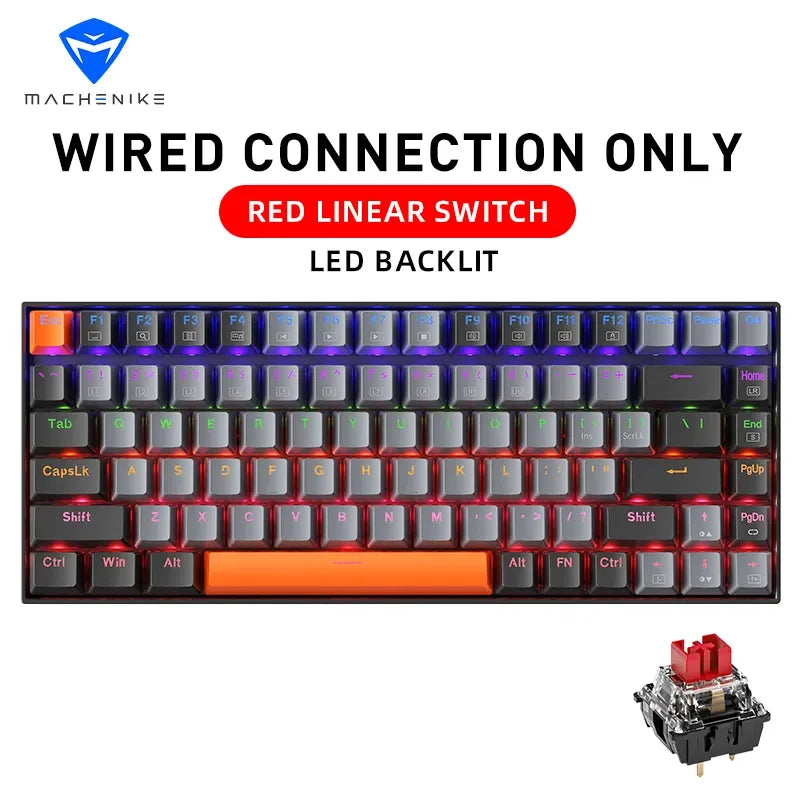 Machenike K500A-B84 Mechanical Keyboard 75% Hot-Swappable Wired Gaming Keyboard