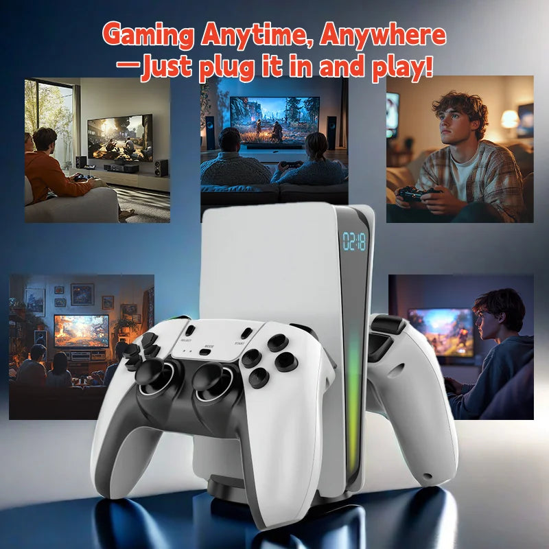 2025 Upgrades Retro Game Console Stick, Nostalgia Gaming Stick, Upgraded Dual 2.4G Wireless Controllers, Plug &amp; Play TV Video Ga