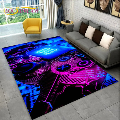 Cartoon Gaming Carpet - Perfect for Kids’ Rooms and Play Areas