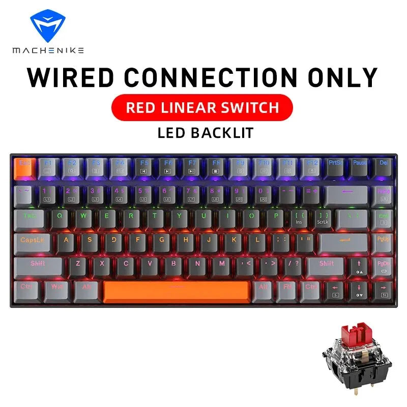 Machenike K500A-B84 Mechanical Keyboard 75% Hot-Swappable Wired Gaming Keyboard