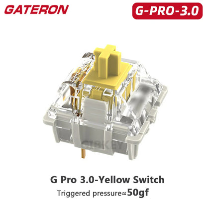 Gateron White Yellow Silver Pro 2.0 V2 Switch 3pin RGB linear Tactile Red Brown Switchs for Hot-swappable Mechanical keyboard