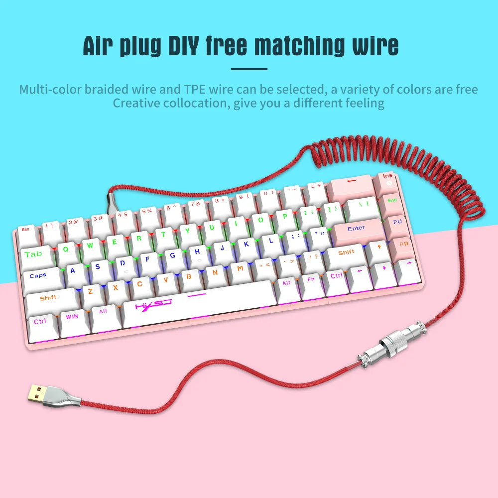 Type C to USB Cable - Coiled Mechanical Keyboard