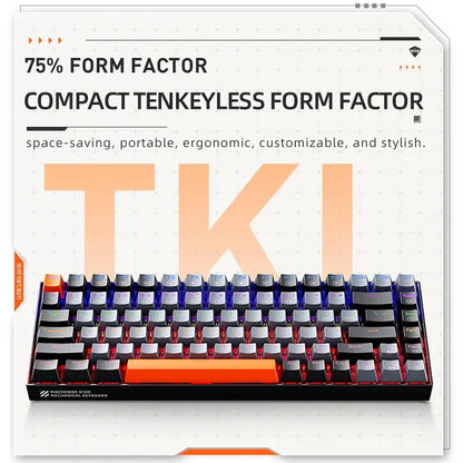 Machenike K500A-B84 Mechanical Keyboard 75% Hot-Swappable Wired Gaming Keyboard