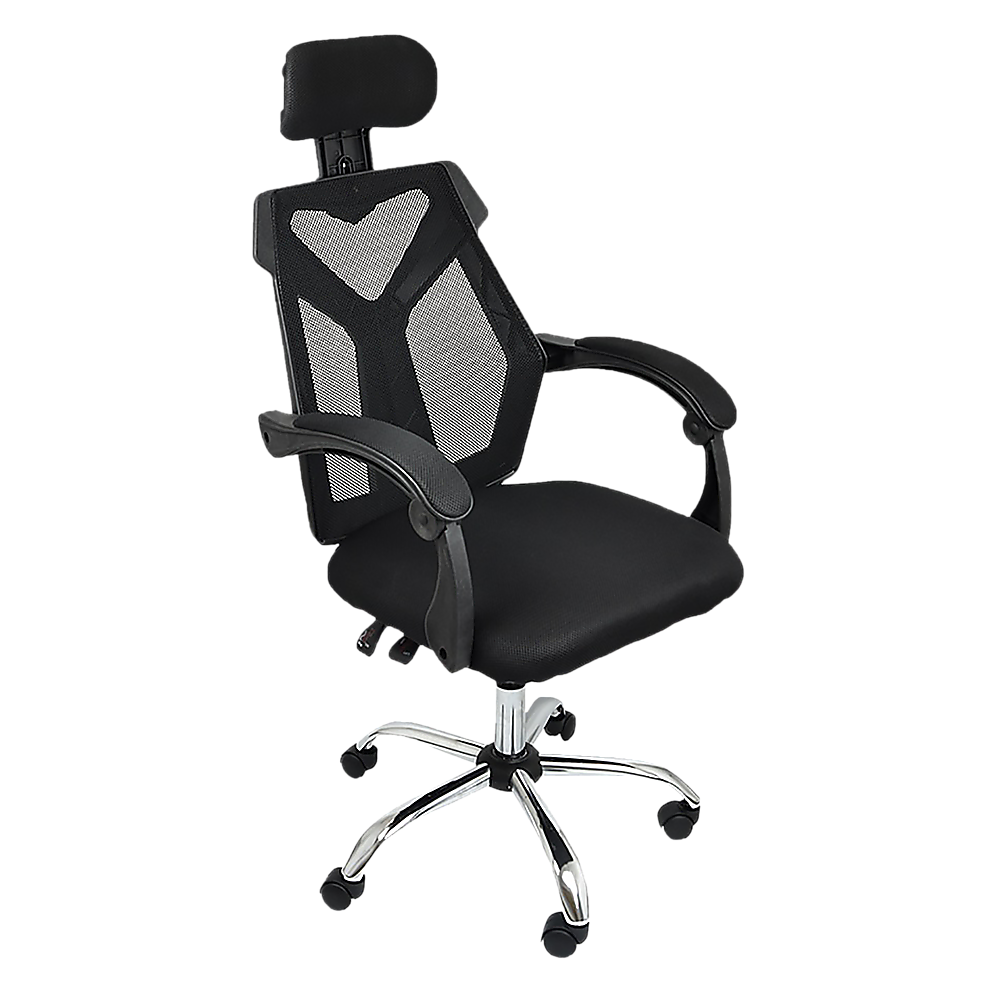 Gaming Chair Gaming Computer Chairs Mesh Back Foam Seat - Black