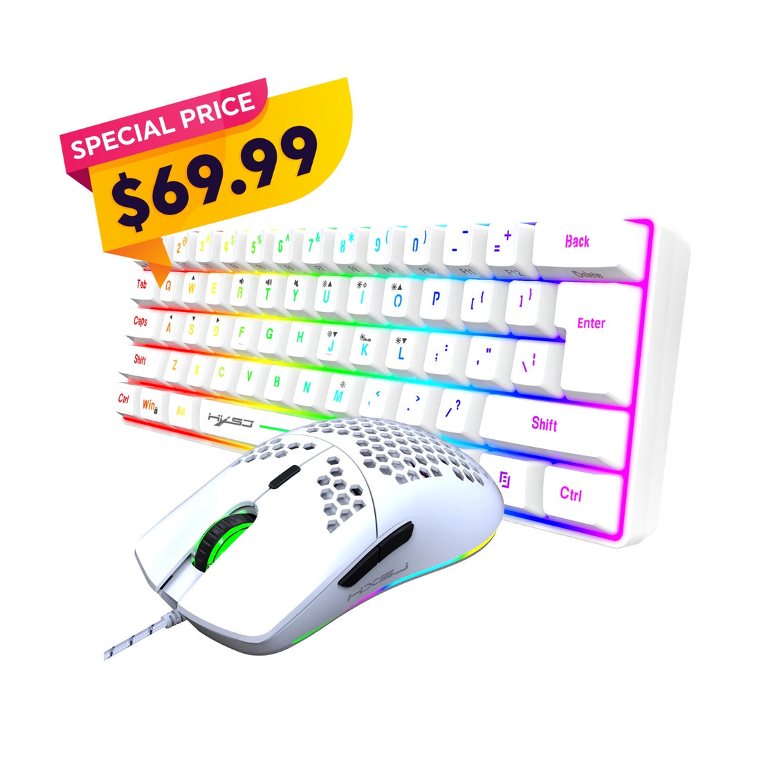 V700 RGB Mechanical Gaming Keyboard &amp; Mouse Combo – Precision and Power for Gamers