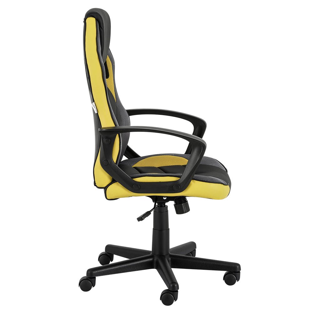Gaming Office Chair Computer Executive Racing Chairs High Back Yellow-3